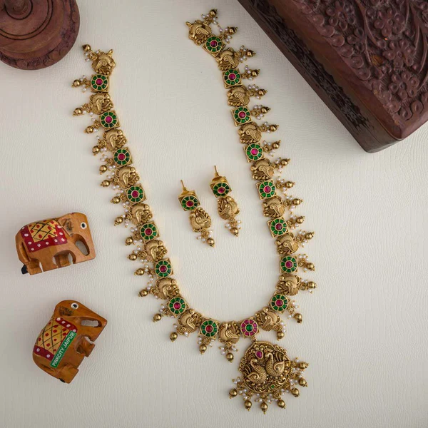 Lakshmi Jadau Long Haram set